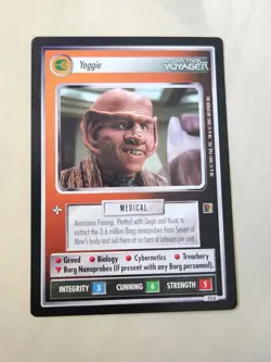 Star Trek CCG Personnel Ferengi - Yeggie - 75U Black Boarder Voyager Card - Image 1