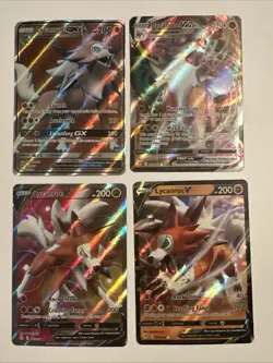 Pokemon LYCANROC 4 Card Lot ~ V GX VMAX Holo - Image 1