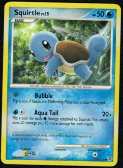 Squirtle 112/132 LMP Non Holo Common Pokemon Card HQ Scan - Image 1