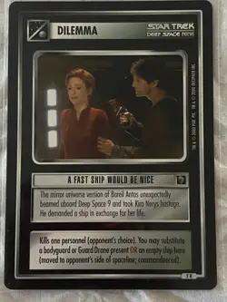Star Trek CCG 1E Mirror, Mirror A FAST SHIP WOULD BE NICE Card NEVER PLAYED - Image 1