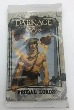 (3)x Dark Age Feudal Lords CCG 1996 Gaming Collectible Card Game Booster Packs - Image 2