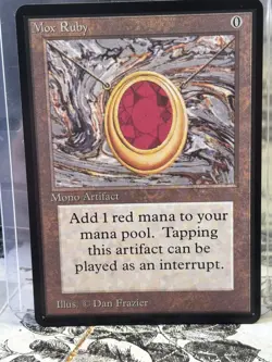 Mox Ruby: 1993 Magic the Gathering - Limited Edition Beta Regular - Image 1
