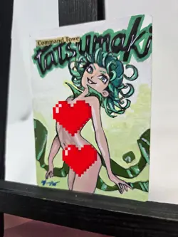 MTG Command Tower – Tatsumaki Waifu Alter – Hand Painted by BAZAYO 18+ - Image 2