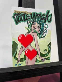 MTG Command Tower – Tatsumaki Waifu Alter – Hand Painted by BAZAYO 18+ - Image 3