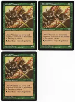 Uktabi Wildcats x3 3x 1996 Mirage Green Rare Creature MTG 2xNM 1xMP AZ1 - Image 1