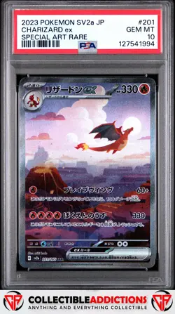 2023 Pokemon Japanese Sv2a-Pokemon 151 #201 Charizard Ex Special Art Rare PSA 10 - Image 1