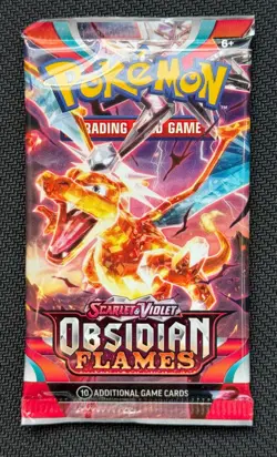 Pokemon TCG Obsidian Flames SV03 Booster Pack Charizard Art New & Sealed 22.66g - Image 1