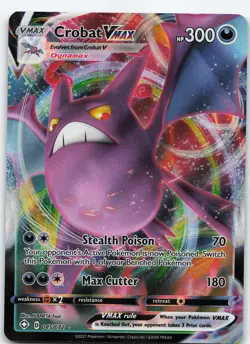 Crobat VMAX 045/072 Ultra Rare Holo Shining Fates NM Pokemon - Image 1