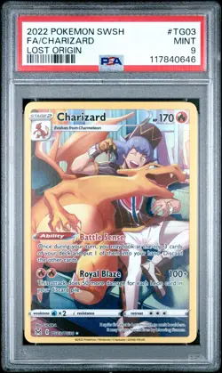 Charizard TG03/TG30 Lost Origin Pokemon PSA 9 - Image 1