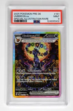 2025 Pokemon 🔮 161 Nachtara ex PSA 9 Umbreon Deutsch Prismatische Entwicklungen - Image 1