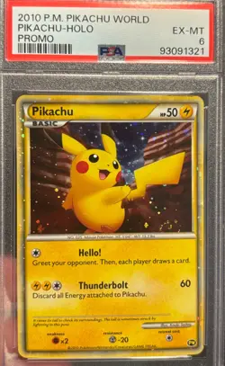 Pokemon TCG Pikachu Pikachu World Collection PW Holo Promo Promo ENGLISH - Image 3