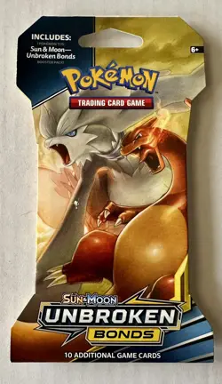 Pokemon Sun And Moon Unbroken Bonds Sleeved Booster Pack Factory Sealed - Image 1