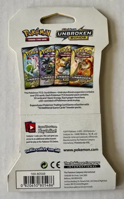 Pokemon Sun And Moon Unbroken Bonds Sleeved Booster Pack Factory Sealed - Image 2
