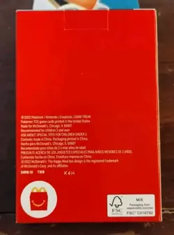 MCDONALD'S 2022 POKEMON BATTLE MATCH HAPPY MEAL #2 BOX - NEW - Image 3