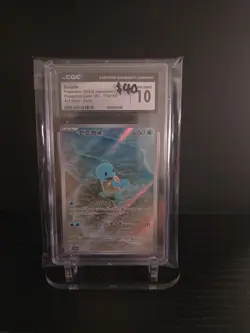 CGC Gem Mint 10 202 Pokemon Squirtle Art Rare Pokemon 151 #170 - Image 1