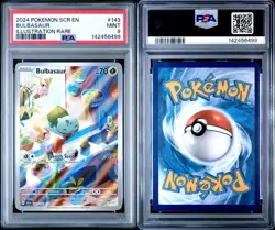 2024 POKEMON SCR EN-STELLAR CROWN ILLUSTRATION RARE #143 BULBASAUR MINT PSA 9 - Image 3