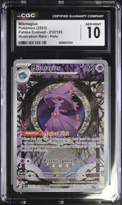 Mismagius 212/193 Paldea Evolved Illustration Rare CGC Gem Mint 10 Pokemon - Image 1