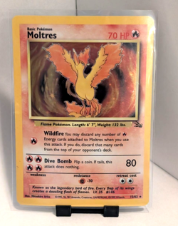 1995 Pokemon Moltres 12/62 Fossil Unlimited Holo - Image 1