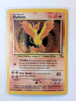 1995 Pokemon Moltres 12/62 Fossil Unlimited Holo - Image 2