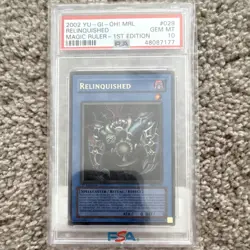 Konami Yu-Gi-Oh! Relinquished Magic Ruler 1st Ed Ultra Rare PSA 10 MRL-029 - Image 1