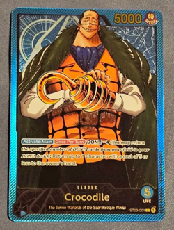 One Piece TCG: Premium Leader Collection ST03-001 Crocodile (Alt Art) Gold NM/M - Image 1