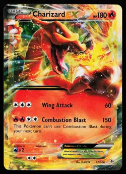Charizard EX 12/106 Holo XY Flashfire Pokemon Card - Image 1