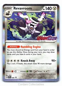 Revavroom SVP008 - SV Black Star Promo - Prerelease Pokemon Card - Image 1