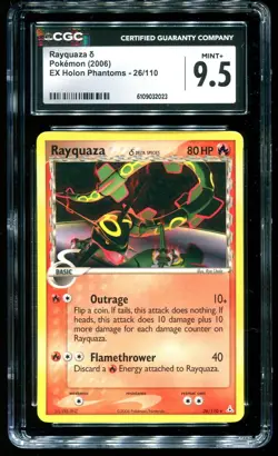CGC 9.5 Rayquaza Rare EX Holon Phantoms 2006 Pokemon Card #26 - Image 1
