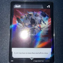 Riftbound Fist Bump Buff Double Sided Promo Card (EXCLUSIVE) Riot - Image 1