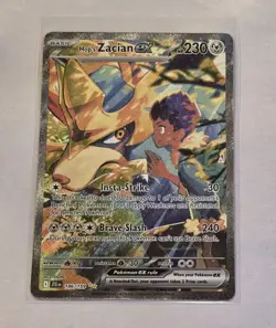 Pokemon TCG Hop's Zacian EX Card 186/159 Scarlet and Violet Journey Together - Image 1