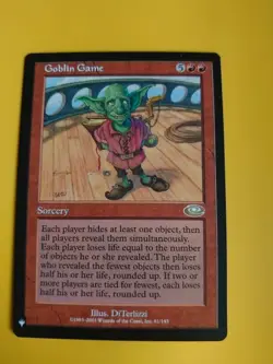Goblin Game. Rare Sorcery Planeshift Mystery Booster MTG Card. - Image 2