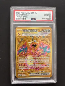 2023 Pokemon OBF en Charizard EX Hyper Rare Card 228/197 PSA 10 - Image 1