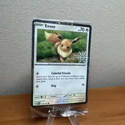SEALED Eevee 133/165 Holiday Calendar Snowflake Stamped Cosmos Holo Pokemon Card - Image 1