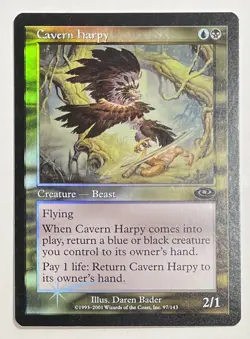 MTG CAVERN HARPY (FOIL) Planeshift (OldManMTG 002-589) - Image 1