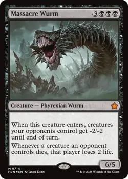 Foil - Massacre Wurm - 714 - Foundations - NM - Image 1