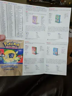 1999 Vintage Pokemon Trading Card Game - Card Lists (Base, Jungle, Fossil) - Image 3