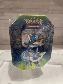 Pokemon TCG Elemental Power Tin Featuring Vaporeon Gx Promo Card SEALED 2019 - Image 1