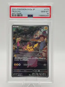 2023 Pokemon SV2a JP Pikachu Art Rare #173 PSA 10 - Image 1