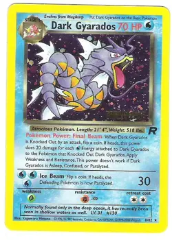 Dark Gyarados 8/82 Holo Team Rocket Prerelease Promo Pokemon Card - NM - Image 1