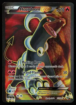 Houndoom EX 153/162 Holo Full Art XY BREAKthrough Pokemon Card - Image 1