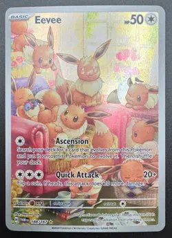 Eevee 188/167 Sv06: Twilight Masquerade Full Art Pokemon NM - Image 1