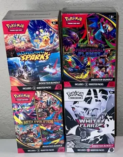 Pokemon Booster Bundle Lot White flare, Surging, Phantasmal Flames, Mega New - Image 5