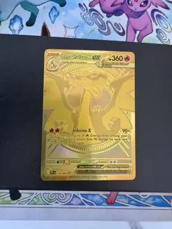 Pokemon TCG Gold Hyper Rare Mega Charizard X EX 130/094 Phantasmal Flames NM- - Image 1