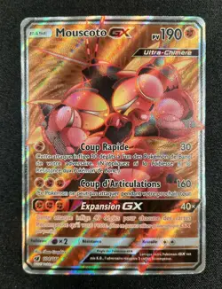 Carte Pokemon : Mouscoto GX Full Art 2017 Invasion Carmin 104/111 GD 🇲🇫 - Image 1