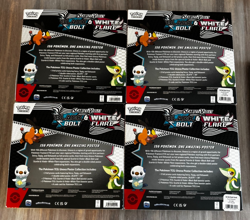 (Lot of 4) Pokemon TCG Black Bolt & White Flare Unova Poster Collection (Sealed) - Image 2