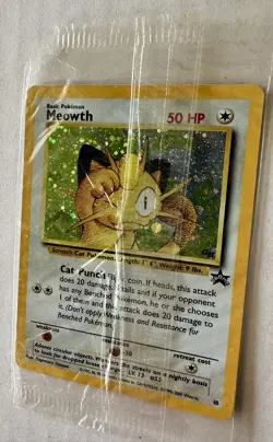 Pokemon TCG Meowth WOTC Black Star Promo Holo 10 Factory Sealed 🔥🔥 - Image 3