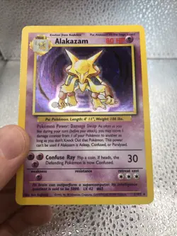 Pokemon English TCG Alakazam Base Set 1/102 Holo 1999-2000 Wizards OTC LP-NM! - Image 1