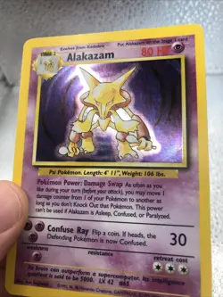 Pokemon English TCG Alakazam Base Set 1/102 Holo 1999-2000 Wizards OTC LP-NM! - Image 2