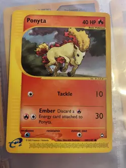 Pokemon TCG Ponyta Aquapolis 102/147 Regular near mint nm - Image 1