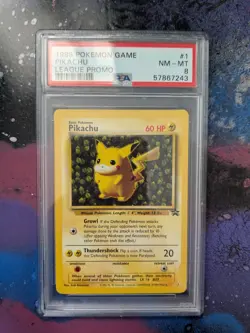 Ivy Pikachu 1999 Pokemon League Black Star Promo #1 PSA 8 NEAR MINT - MINT - Image 1
